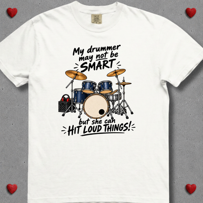 My drummer may not be smart (female) - Premium Tee