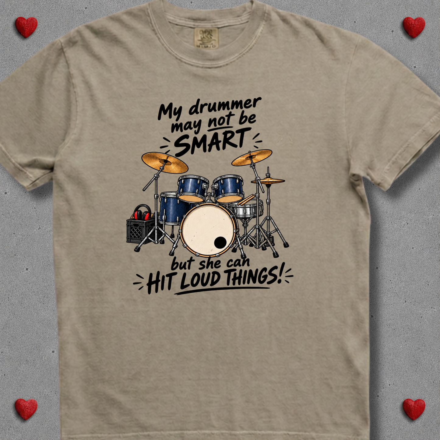 My drummer may not be smart (female) - Premium Tee