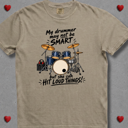My drummer may not be smart (female) - Premium Tee