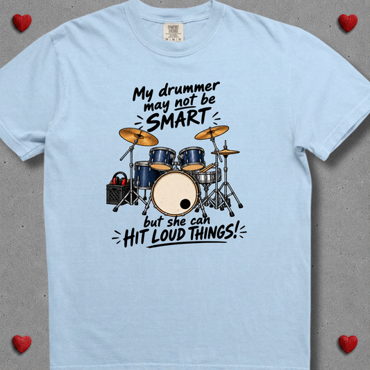 My drummer may not be smart (female) - Premium Tee