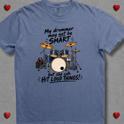 My drummer may not be smart (female) - Premium Tee