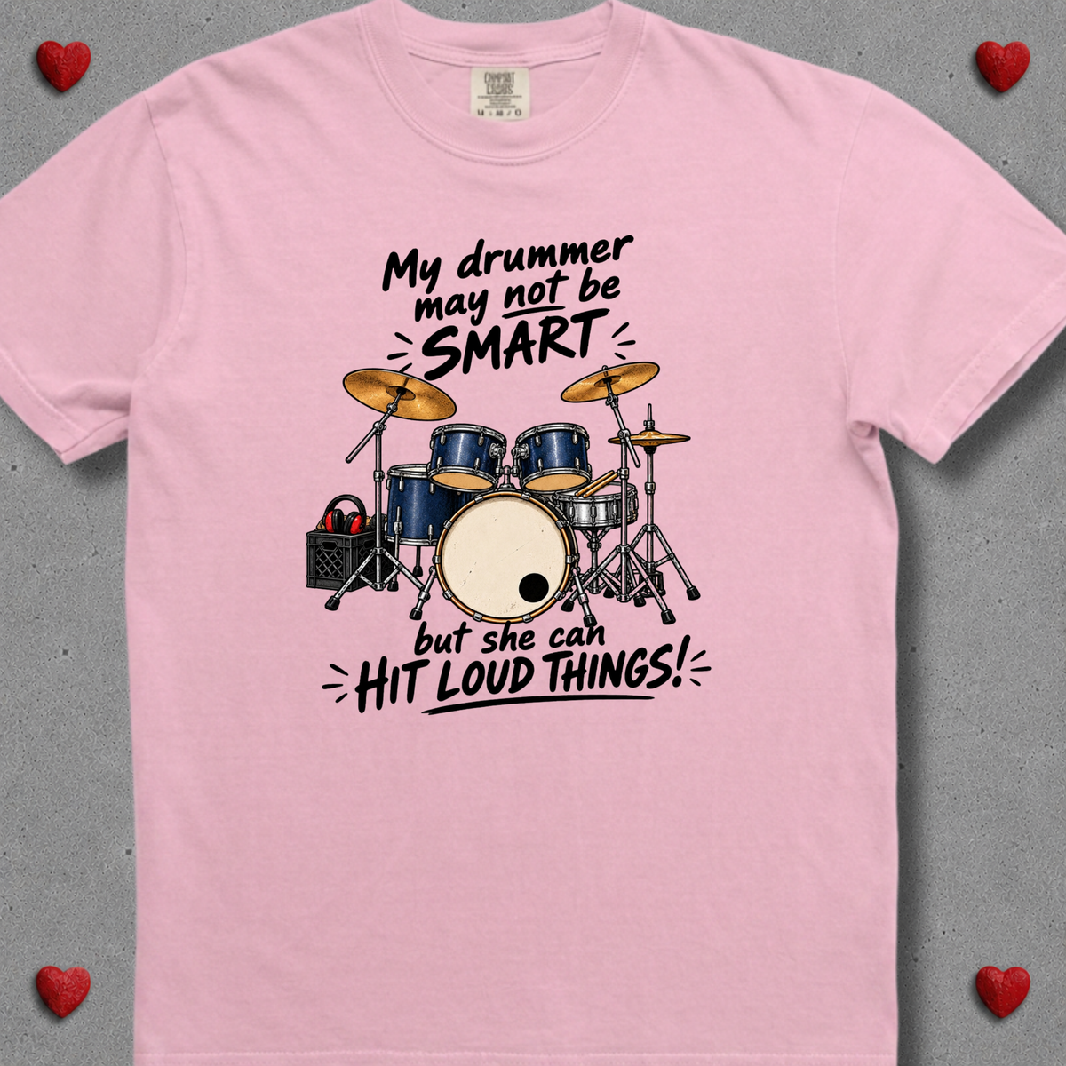 My drummer may not be smart (female) - Premium Tee