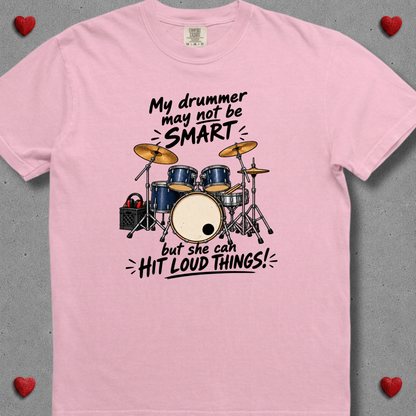 My drummer may not be smart (female) - Premium Tee