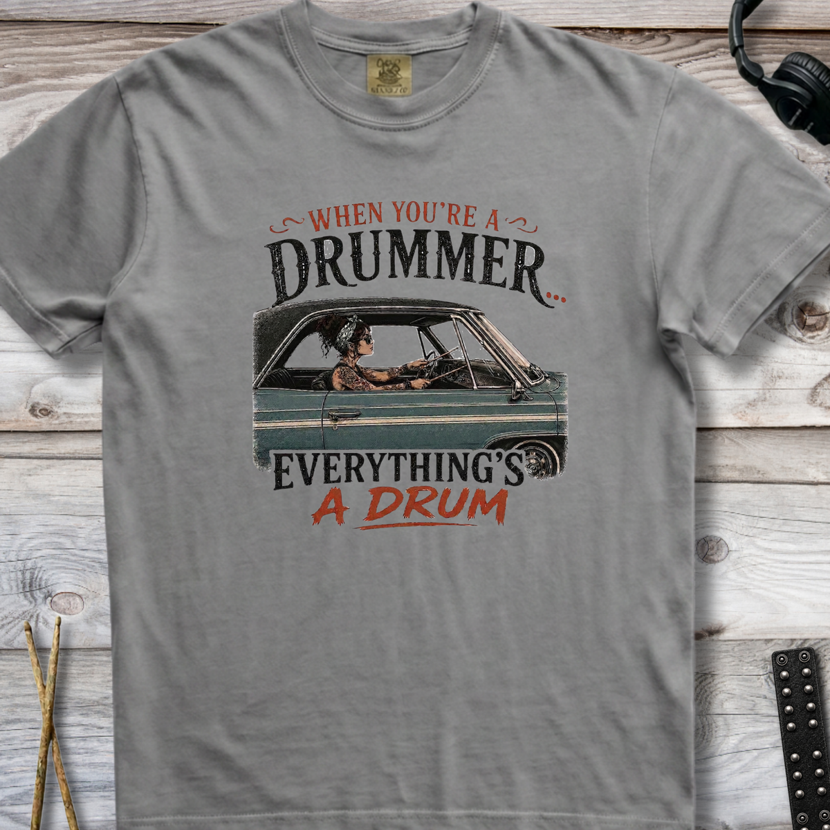 When you're a drummer (green) - Premium Tee