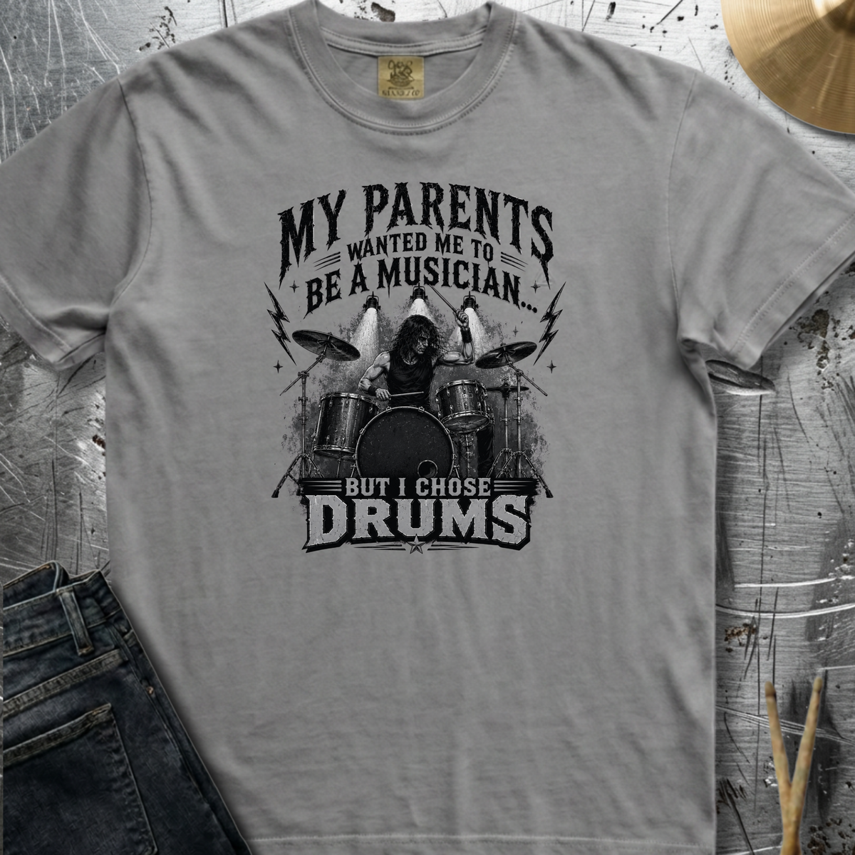 I chose drums (metal) - Premium Tee