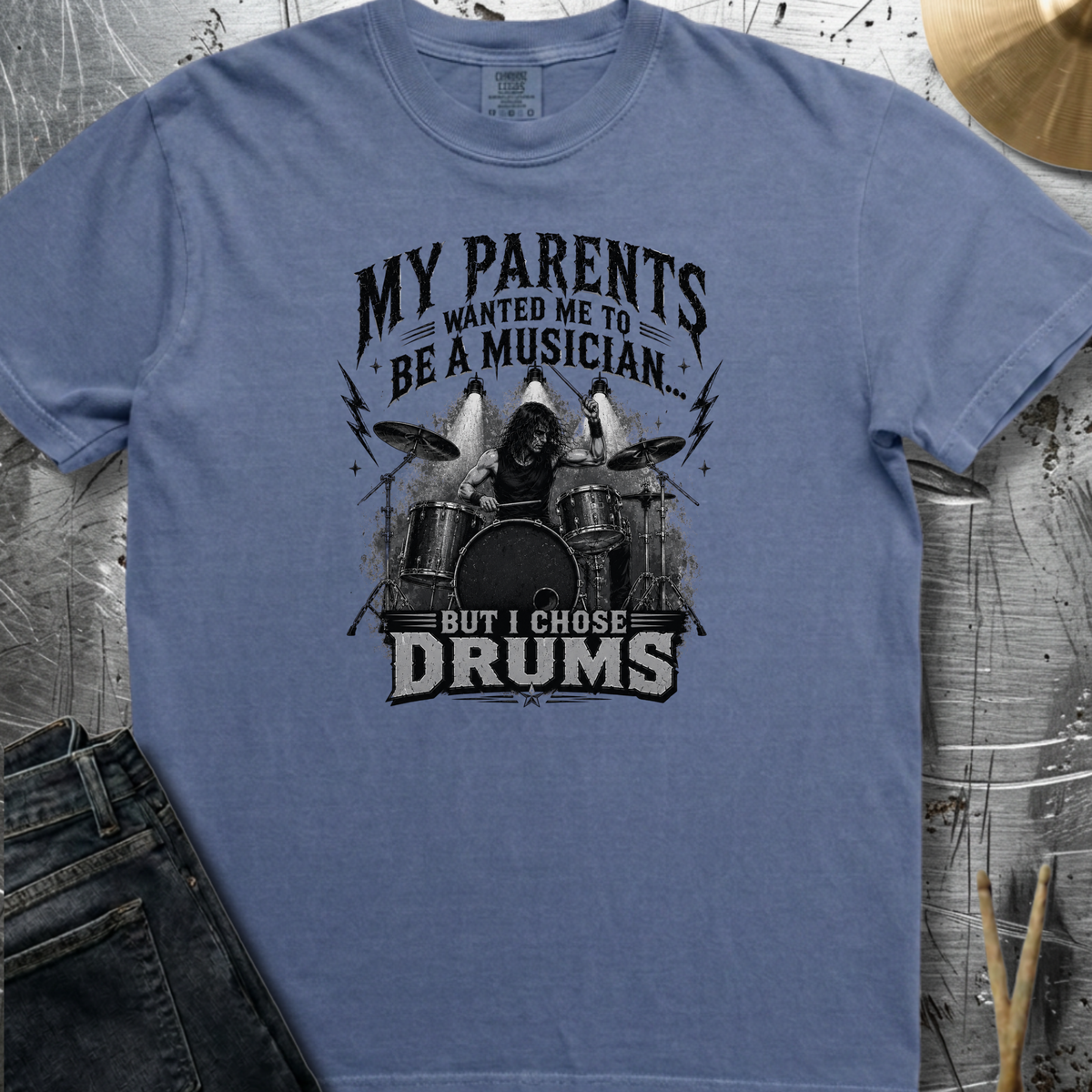 I chose drums (metal) - Premium Tee