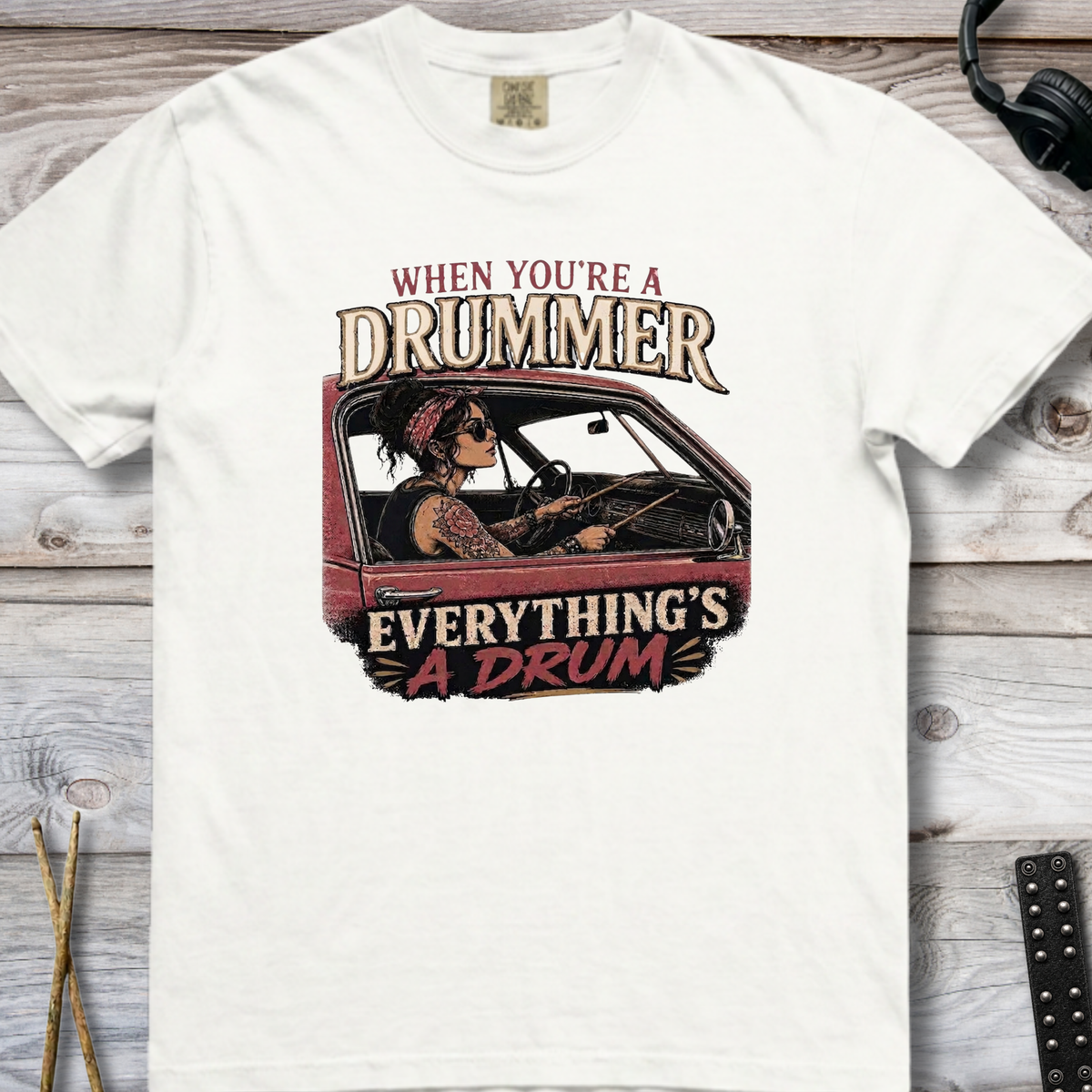 When you're a drummer (red) - Premium Tee