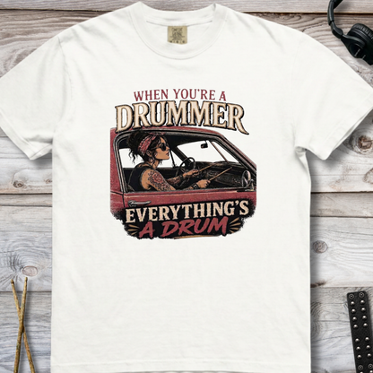 When you're a drummer (red) - Premium Tee