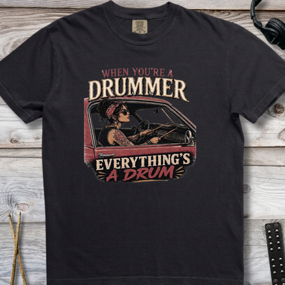 When you're a drummer (red) - Premium Tee