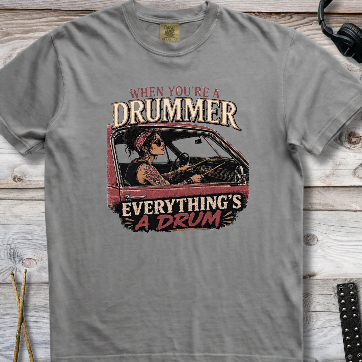 When you're a drummer (red) - Premium Tee