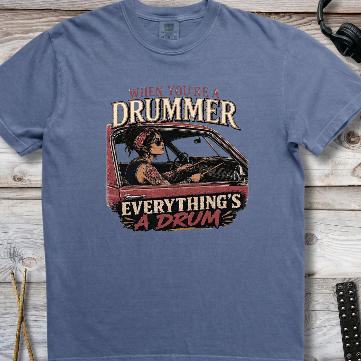 When you're a drummer (red) - Premium Tee