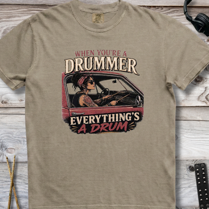 When you're a drummer (red) - Premium Tee