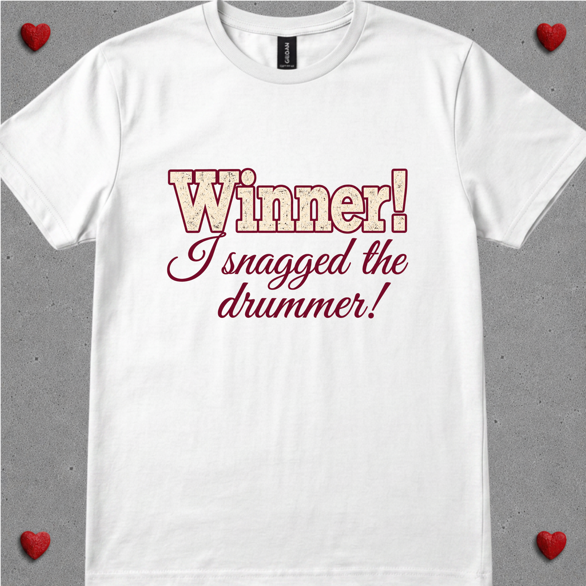 Winner, I snagged the drummer (version 2) - Quality Tee