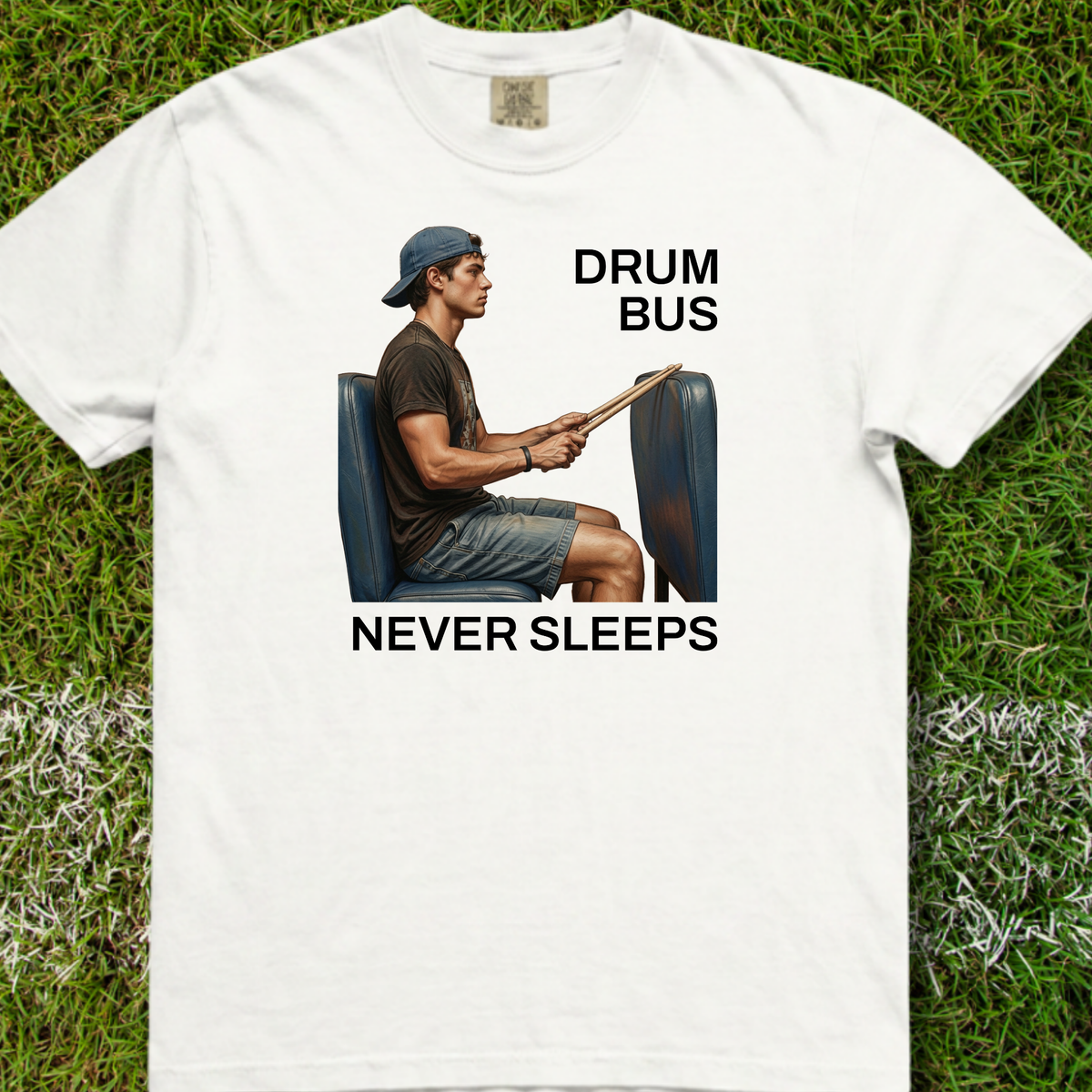 Drum bus never sleeps (version 1) - Premium Tee