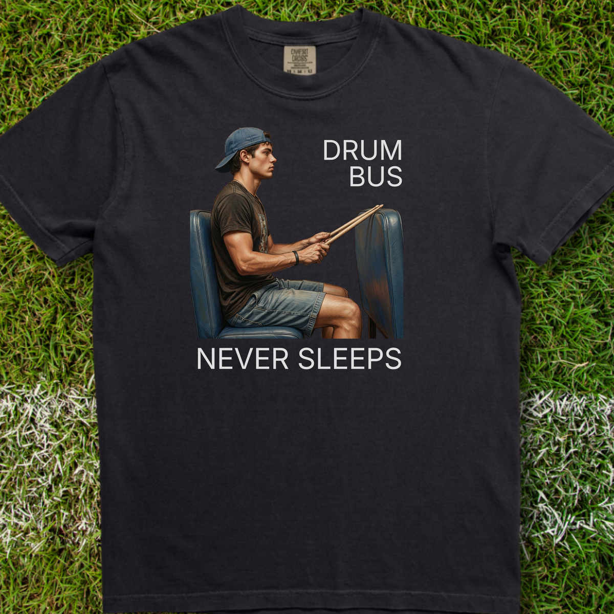 Drum bus never sleeps (version 1) - Premium Tee