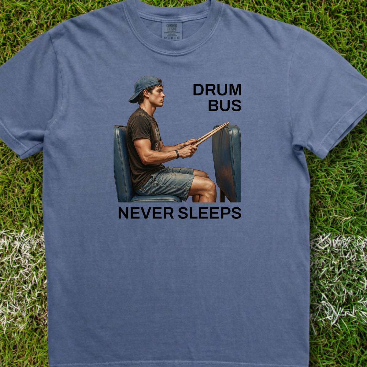 Drum bus never sleeps (version 1) - Premium Tee