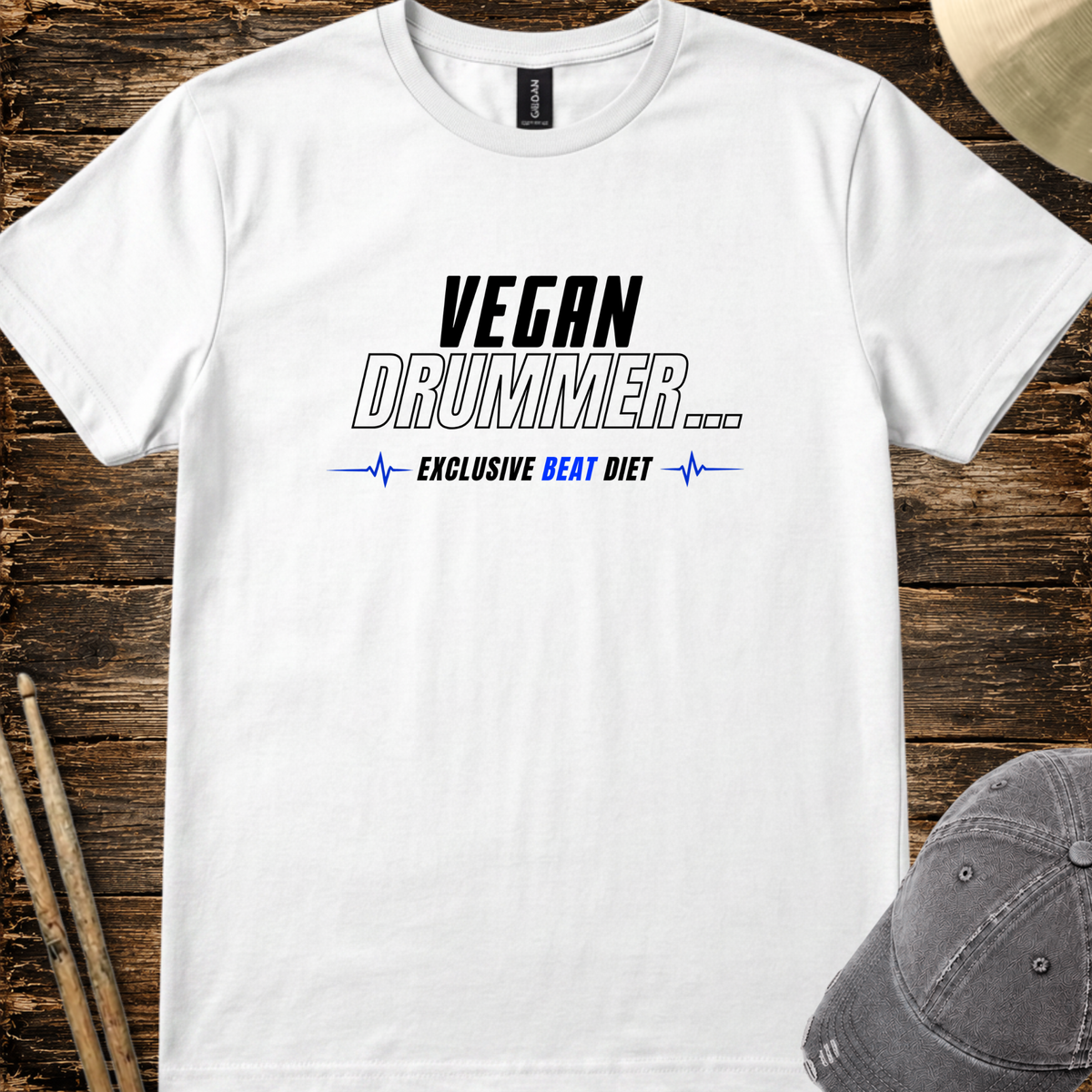 Vegan drummer (version 2) - Quality Tee