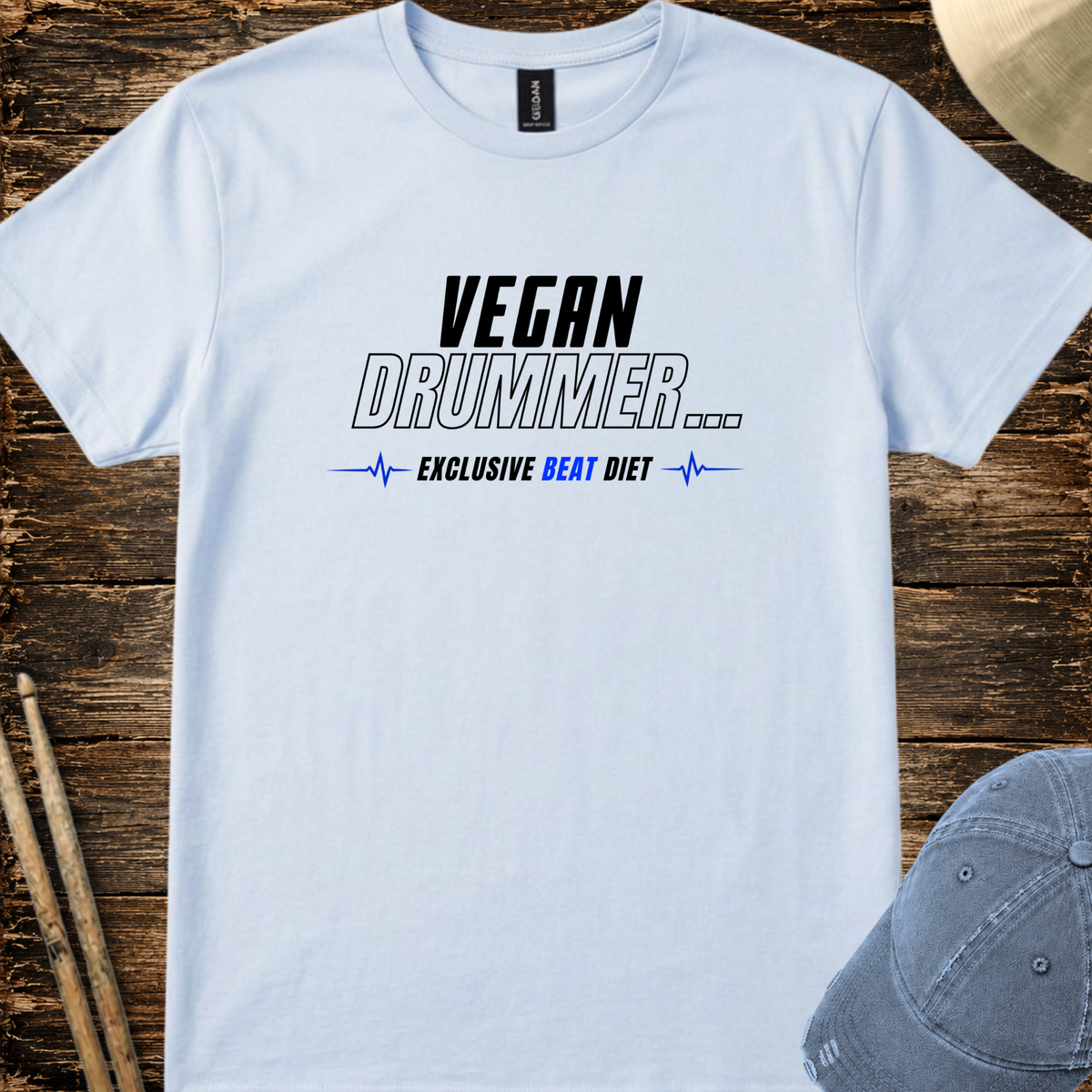 Vegan drummer (version 2) - Quality Tee