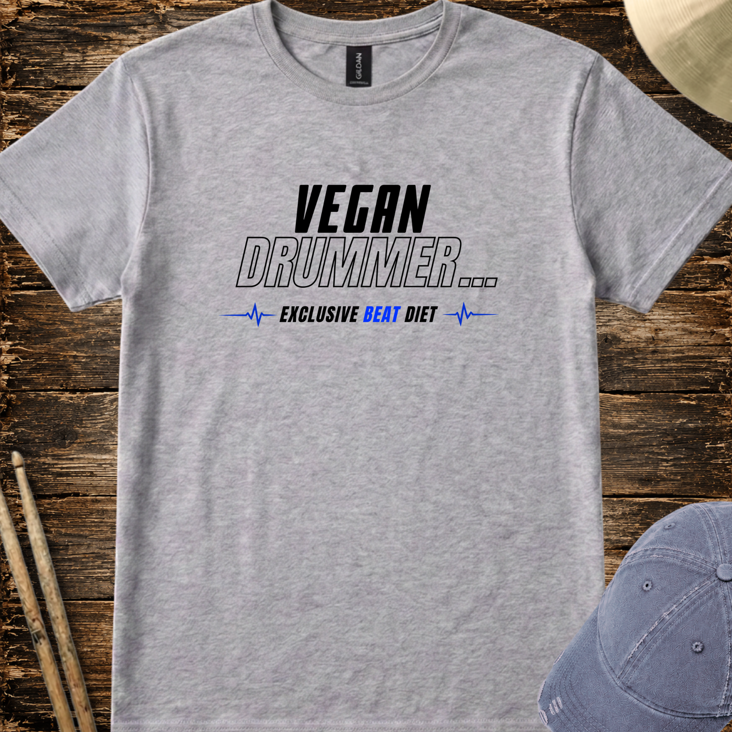 Vegan drummer (version 2) - Quality Tee