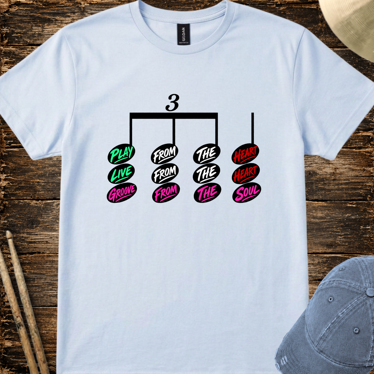 Play from the heart (version 2) - Quality Tee