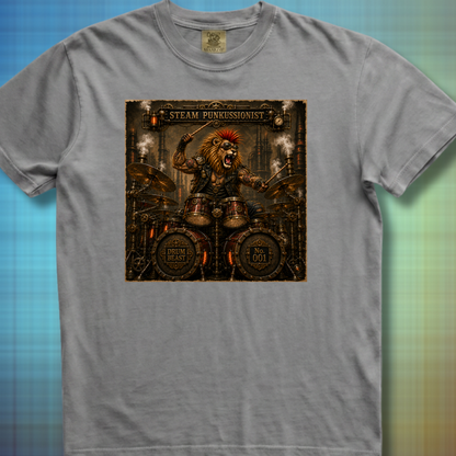 Steam punkussionist (lion) - Premium Tee