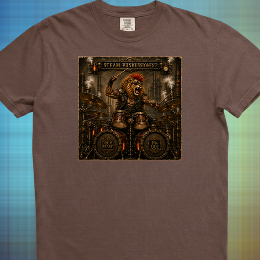 Steam punkussionist (lion) - Premium Tee