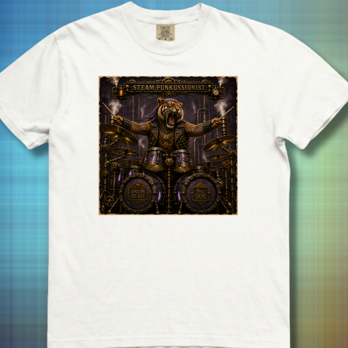 Steam punkussionist (tiger) - Premium Tee