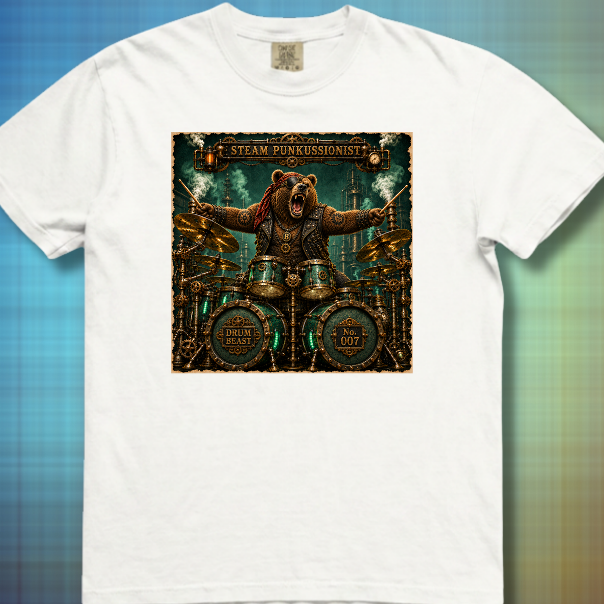 Steam punkussionist (bear) - Premium Tee