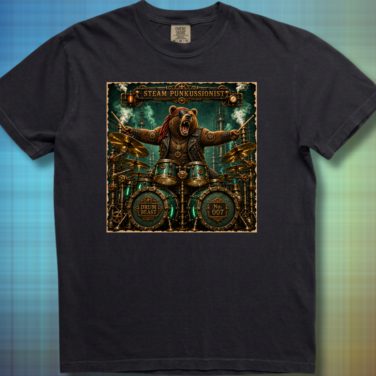 Steam punkussionist (bear) - Premium Tee