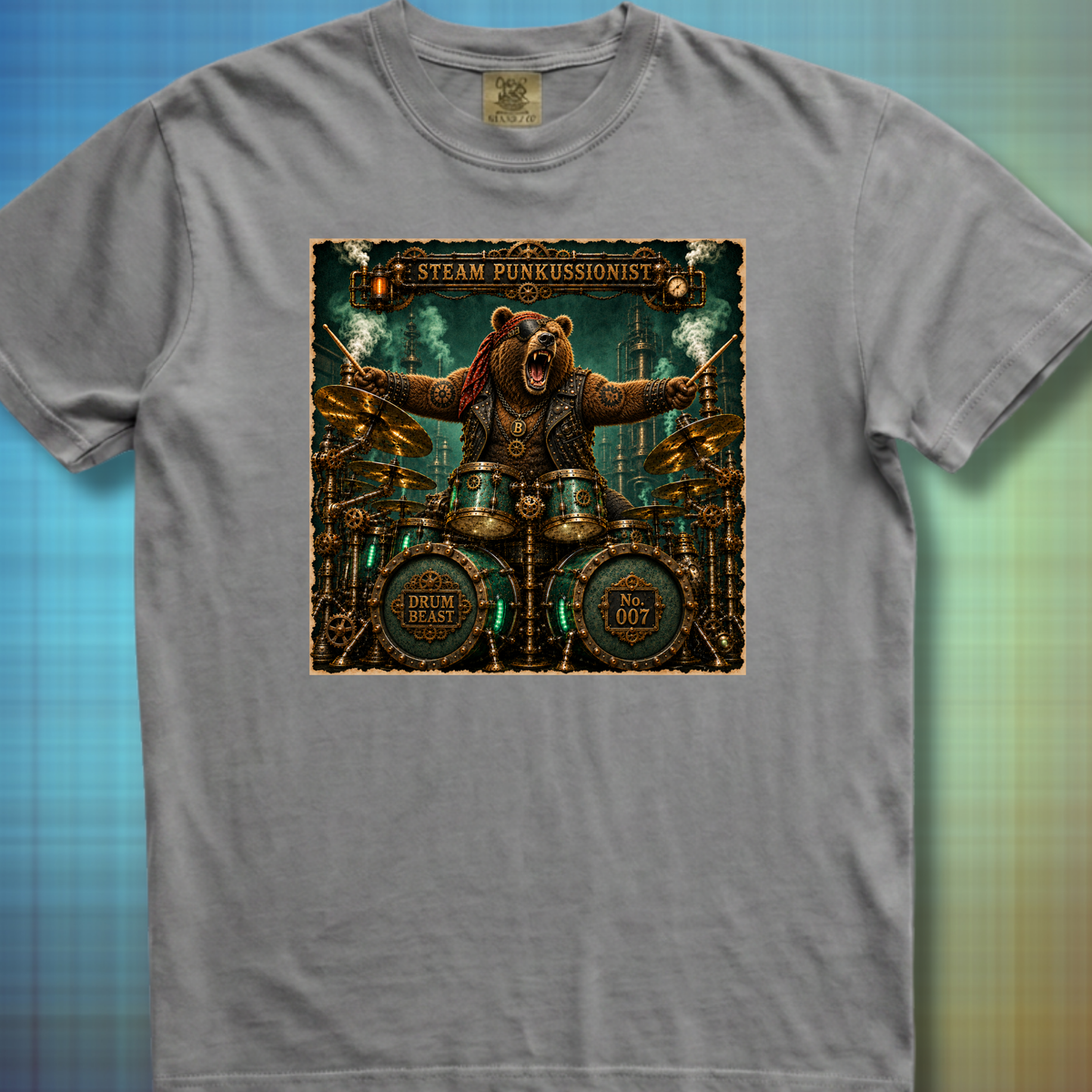 Steam punkussionist (bear) - Premium Tee