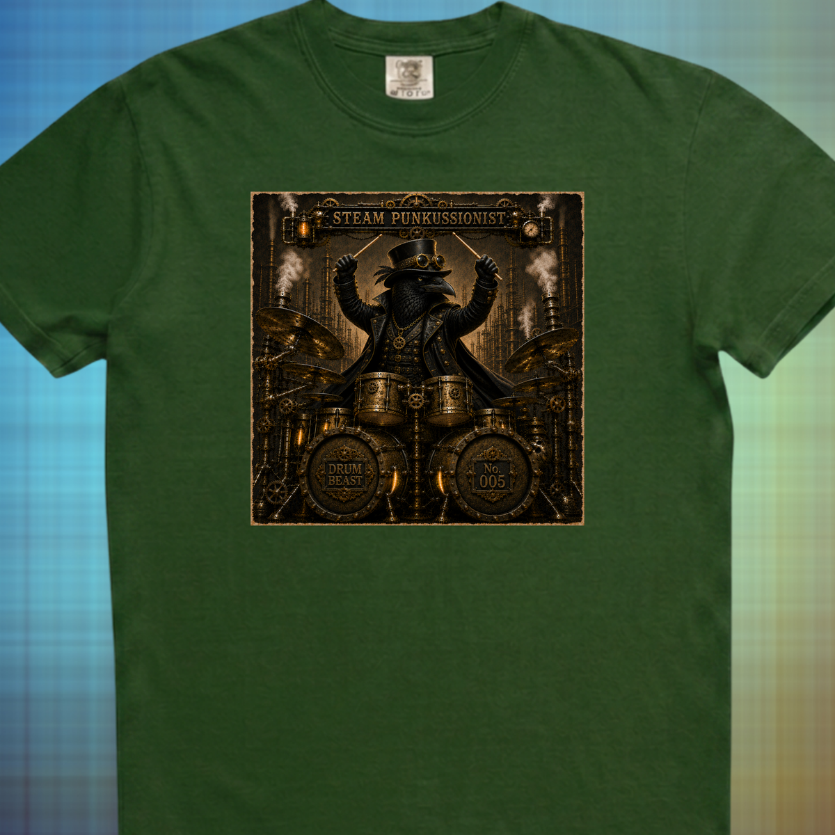 Steam punkussionist (raven) - Premium Tee
