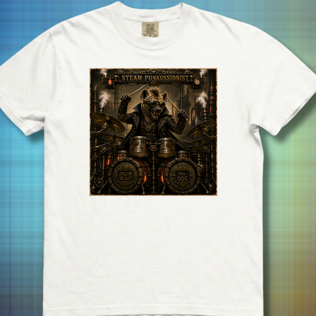 Steam punkussionist (hyena) - Premium Tee