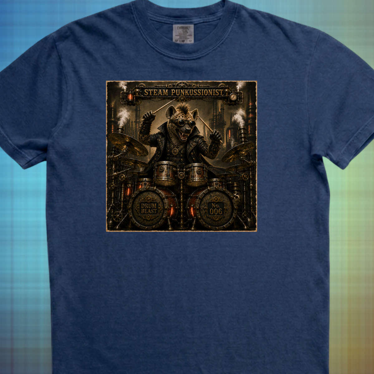 Steam punkussionist (hyena) - Premium Tee