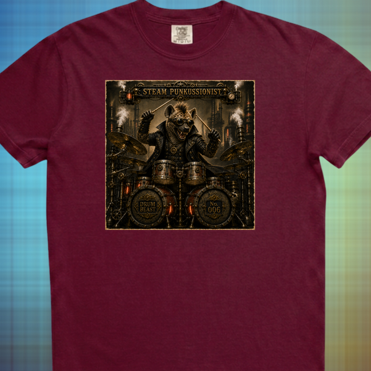 Steam punkussionist (hyena) - Premium Tee