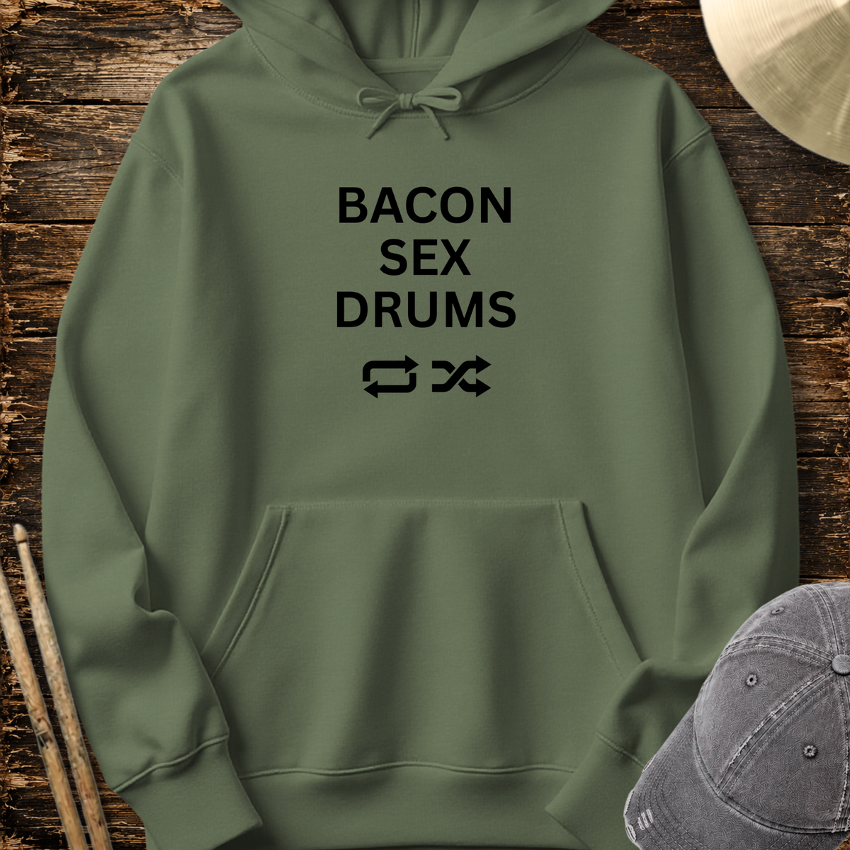 Bacon, sex, drums - Hoodie
