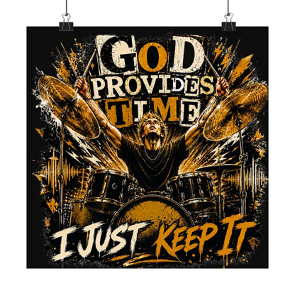 God provides time (gold) - Poster