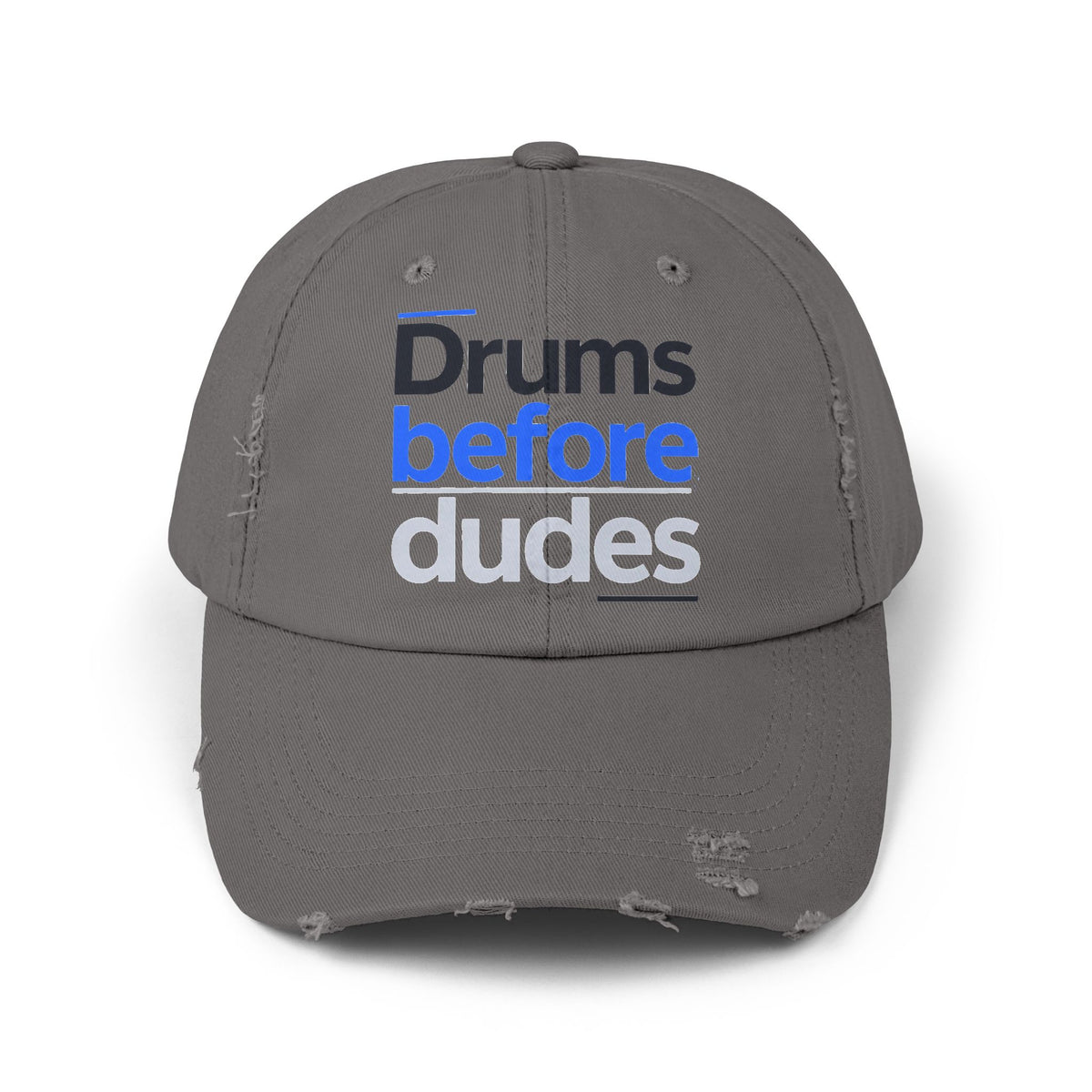 Drums before dudes (blue) - Hat (distressed)