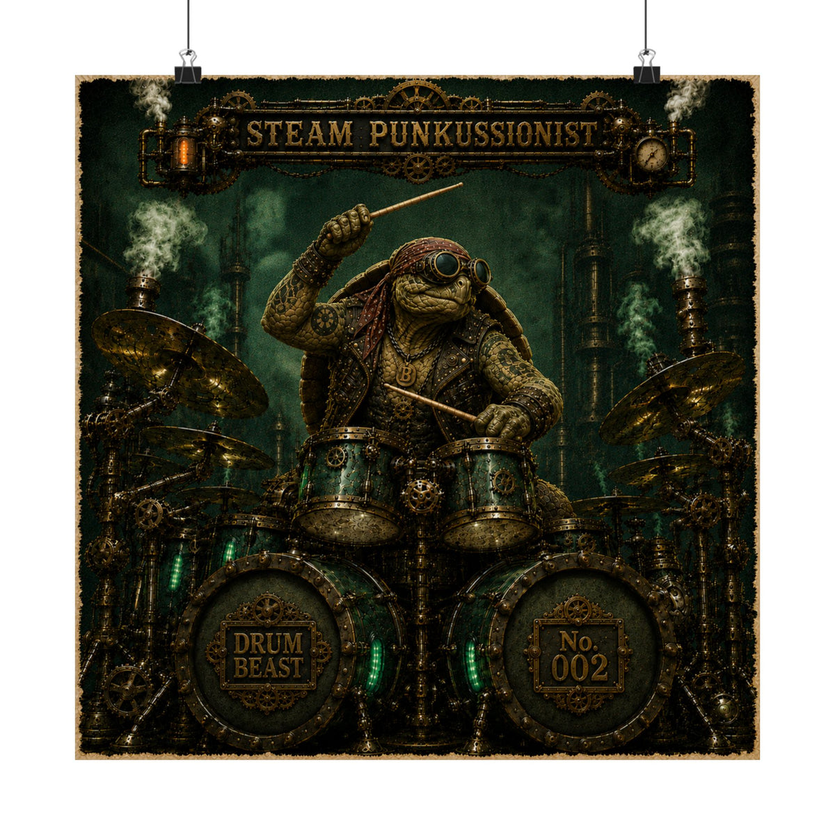 Steam Punkussionist (Tortoise) - Poster