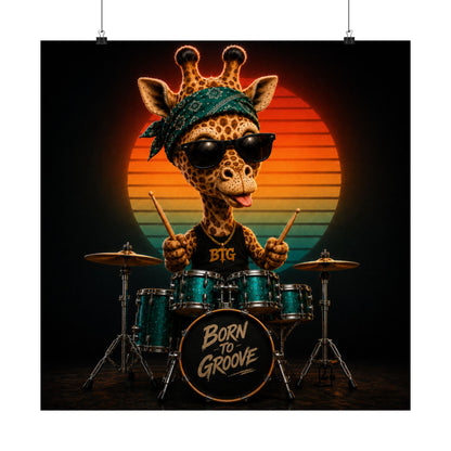 Born to groove (giraffe) - Poster