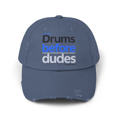Drums before dudes (blue) - Hat (distressed)