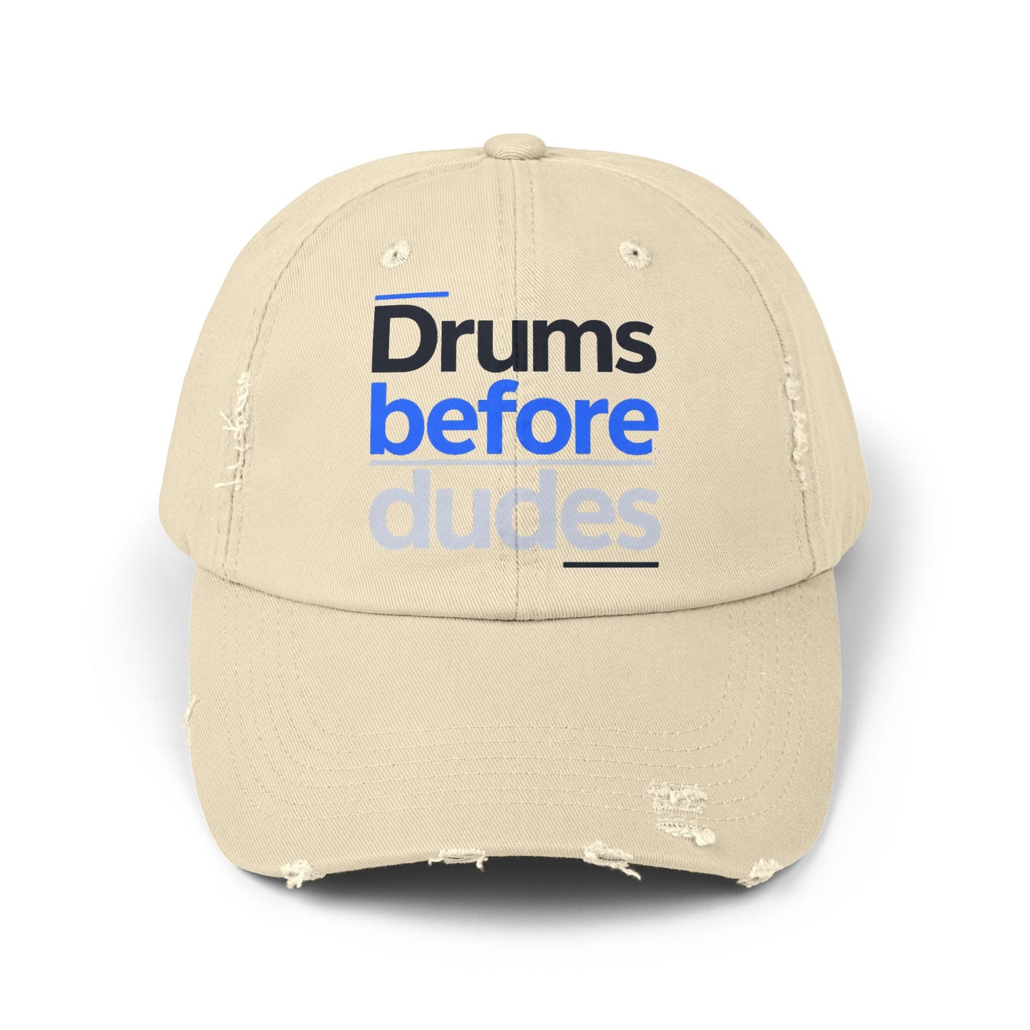 Drums before dudes (blue) - Hat (distressed)