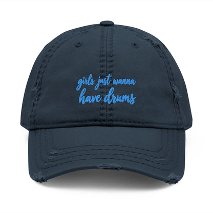 Girls just wanna have drums (blue) - Hat (embroidery)