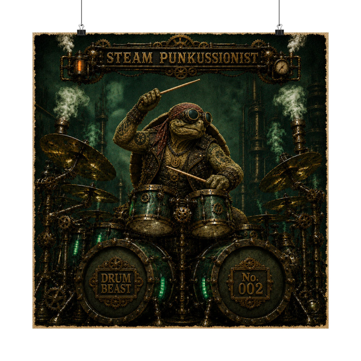 Steam Punkussionist (Tortoise) - Poster