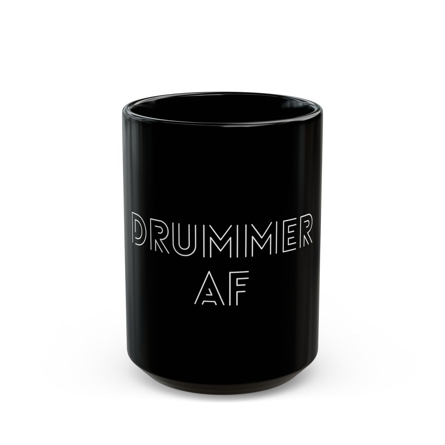 Drummer AF (outline - white) - Mug